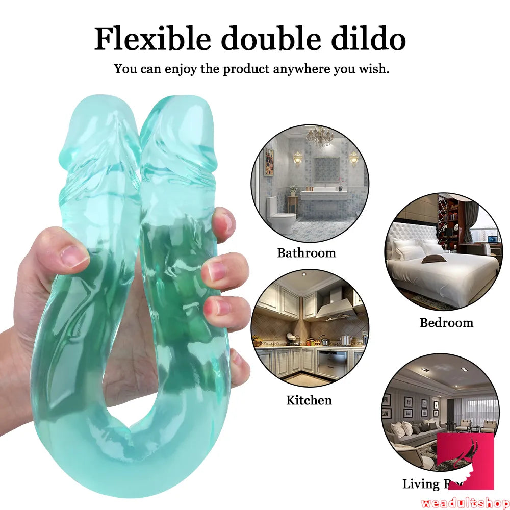 15.55in Women Sex Masturbation Double Ended Dildo Adult Toy