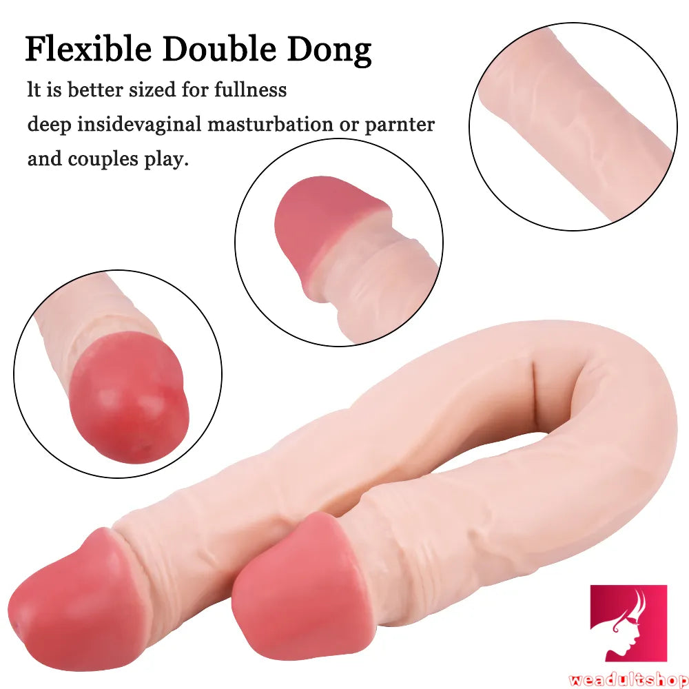 15.55in Women Sex Masturbation Double Ended Dildo Adult Toy