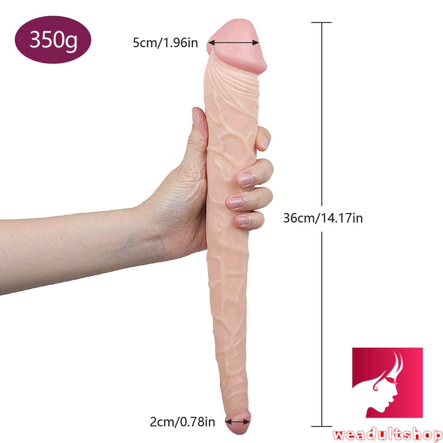 14.17in Realistic Double-Sided Dildo For Gay Lesbian weadultshop