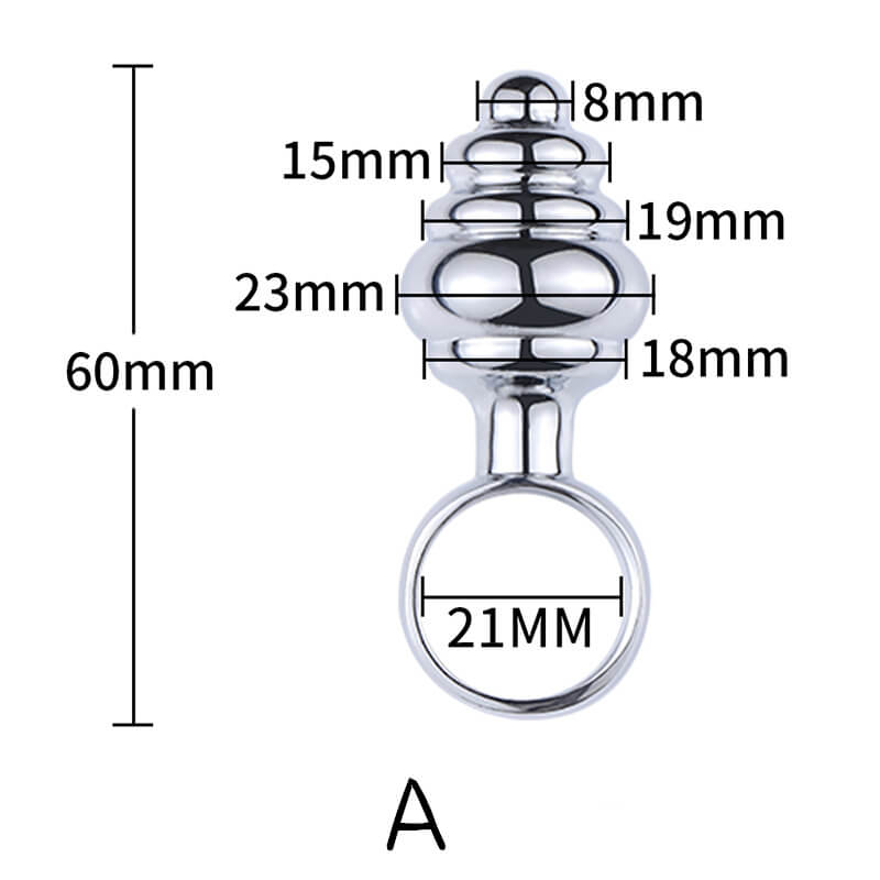 Stainless Steel Pull Ring Anal Plug For Anal Play Weadultshop