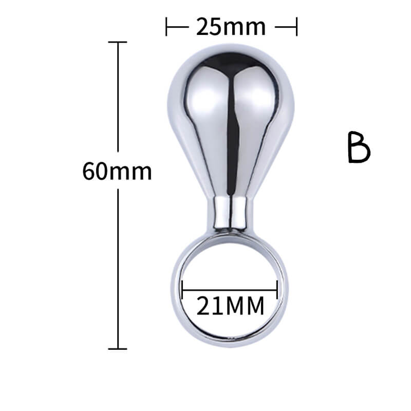 Stainless Steel Pull Ring Anal Plug For Anal Play Weadultshop