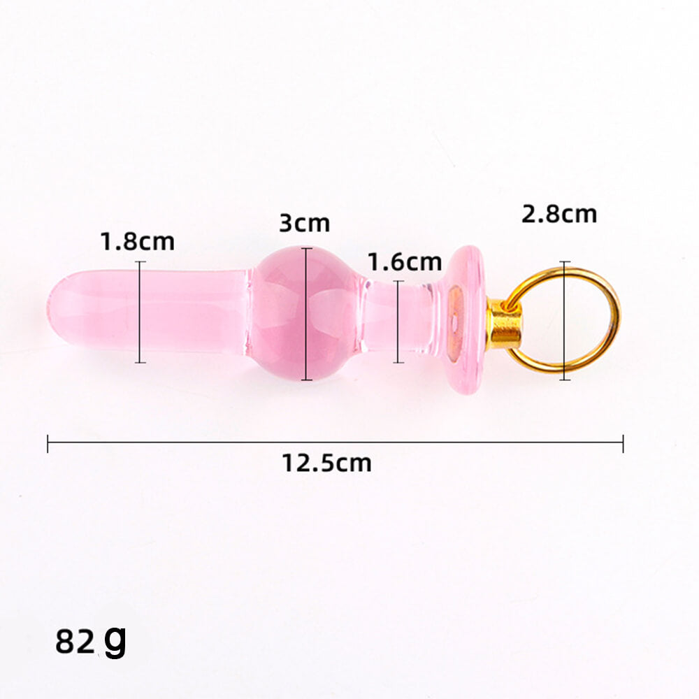 Small Glass Anal Plug Transparent Crystal Sex Toy weadultshop