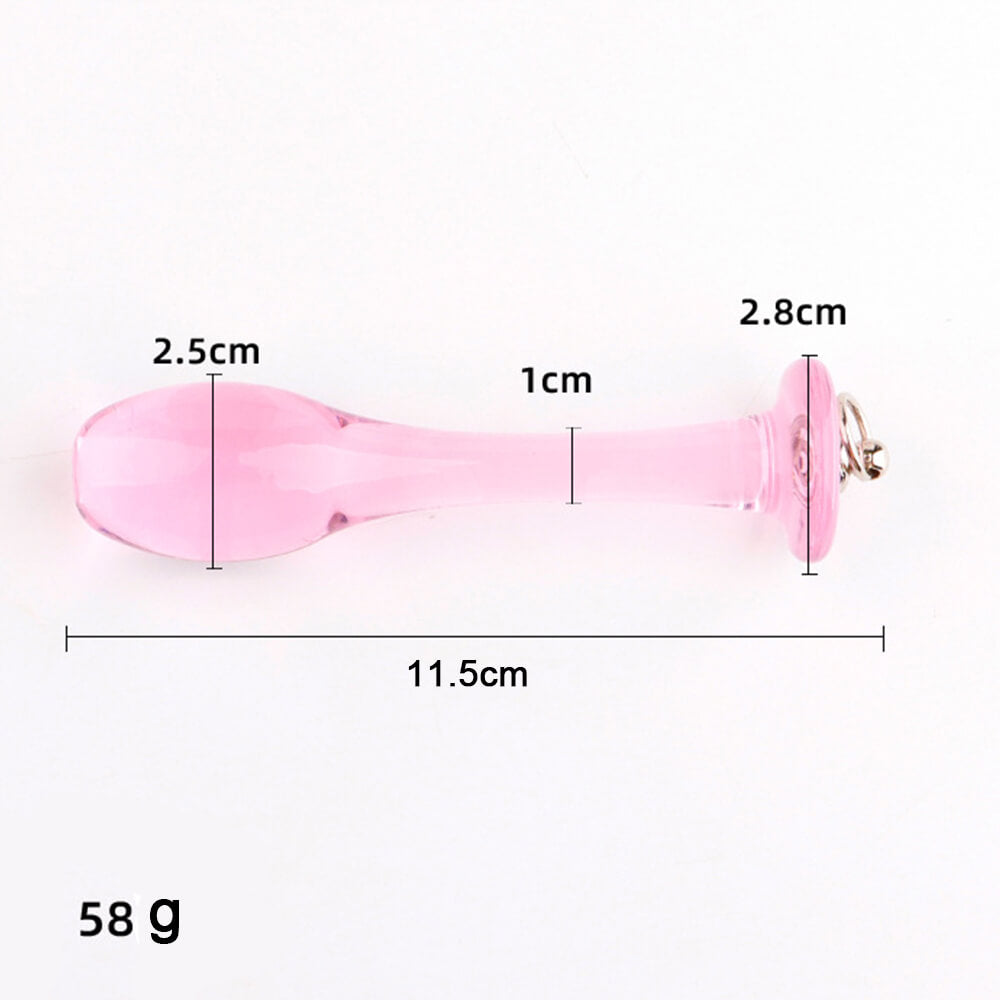 Small Glass Anal Plug Transparent Crystal Sex Toy weadultshop