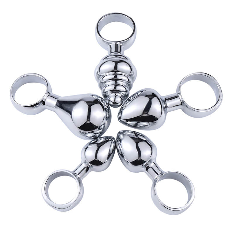 Stainless Steel Pull Ring Anal Plug For Anal Play Weadultshop