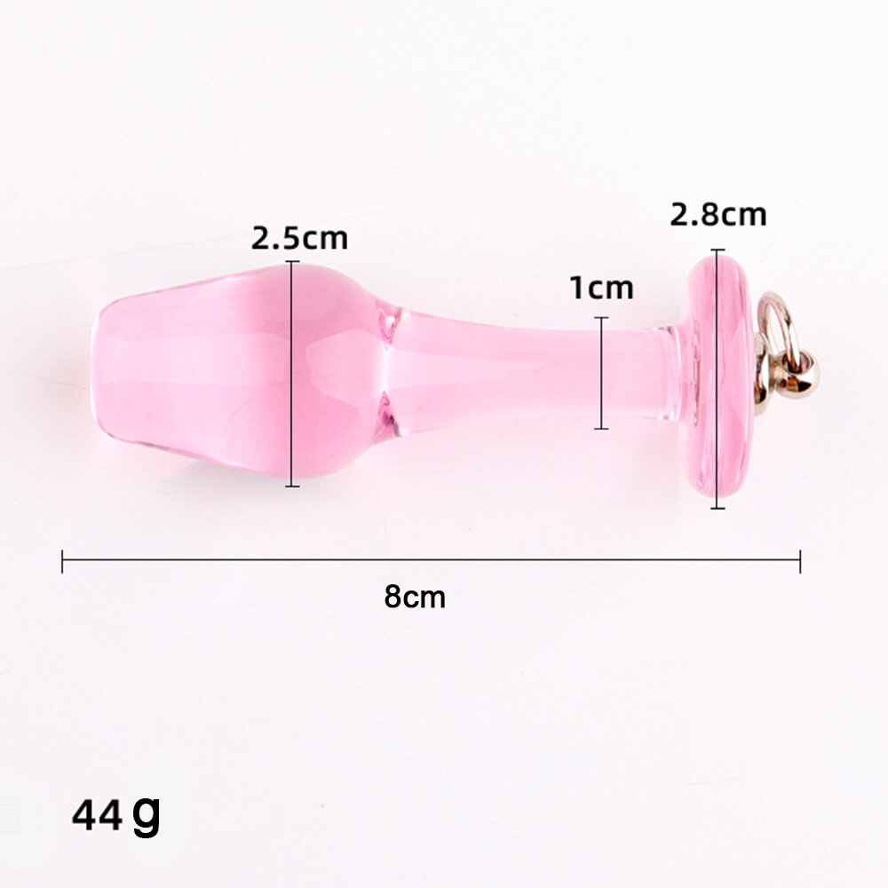 Small Glass Anal Plug Transparent Crystal Sex Toy weadultshop