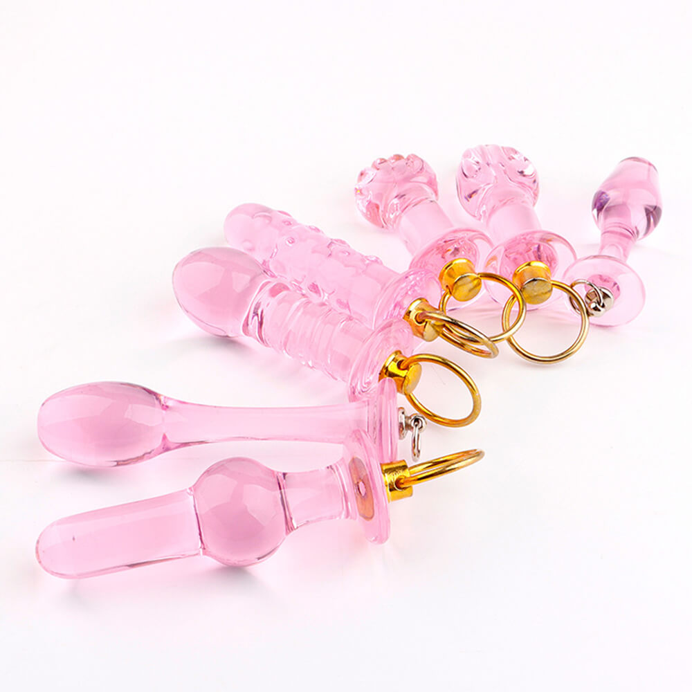 Small Glass Anal Plug Transparent Crystal Sex Toy weadultshop