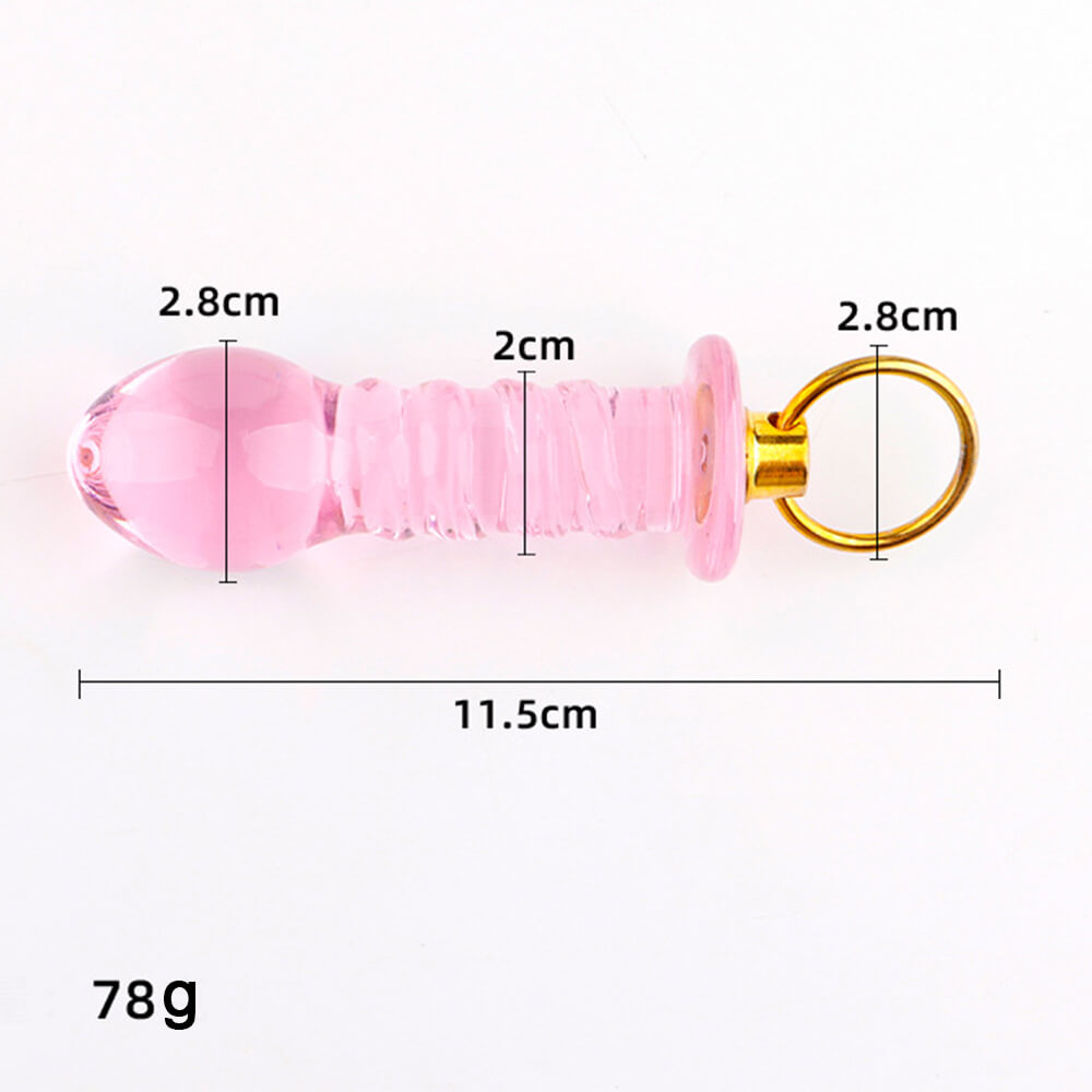 Small Glass Anal Plug Transparent Crystal Sex Toy weadultshop