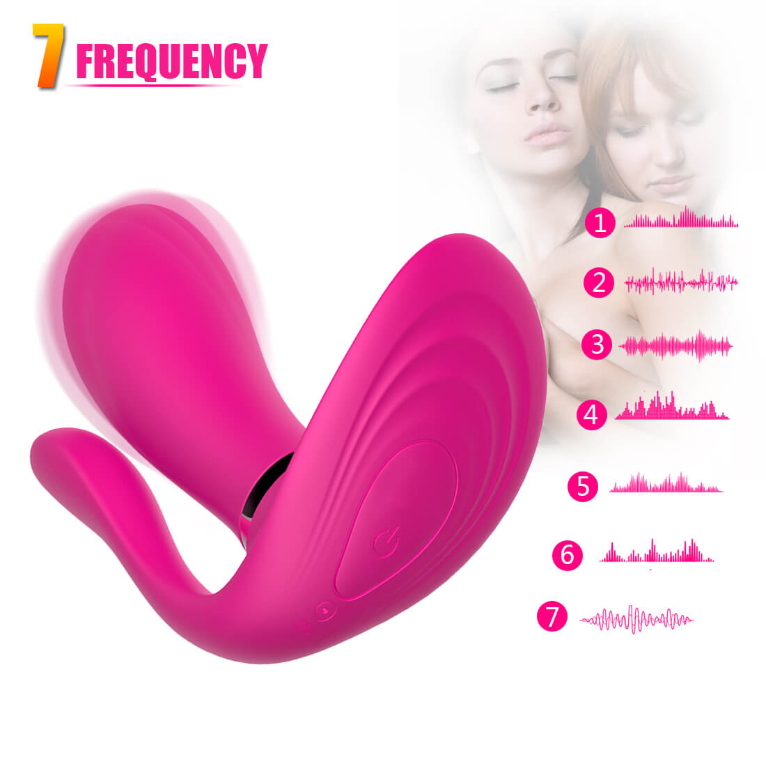Silicone Heating G-spot Clitoris Stimulator Remote Control Vibrator - Adult Toys