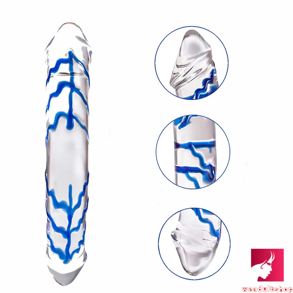 11.2in Top Quality Double Sided Glass Dildo For Anal Fucking