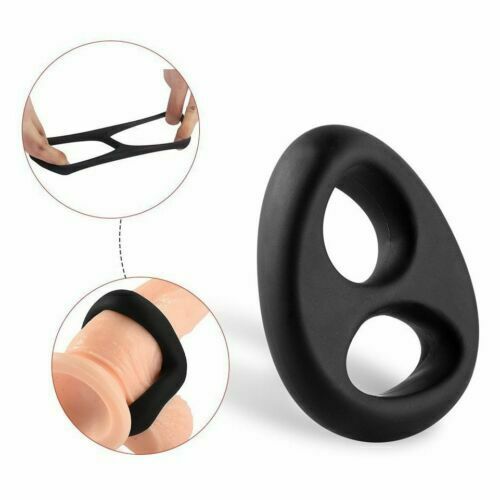Double Cock Ring Ball Strap Penis Ring Longer Ejaculation Men Sex Toy - Adult Toys