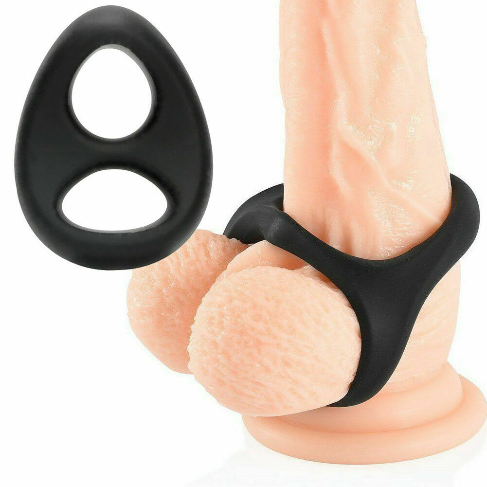Double Cock Ring Ball Strap Penis Ring Longer Ejaculation Men Sex Toy - Adult Toys