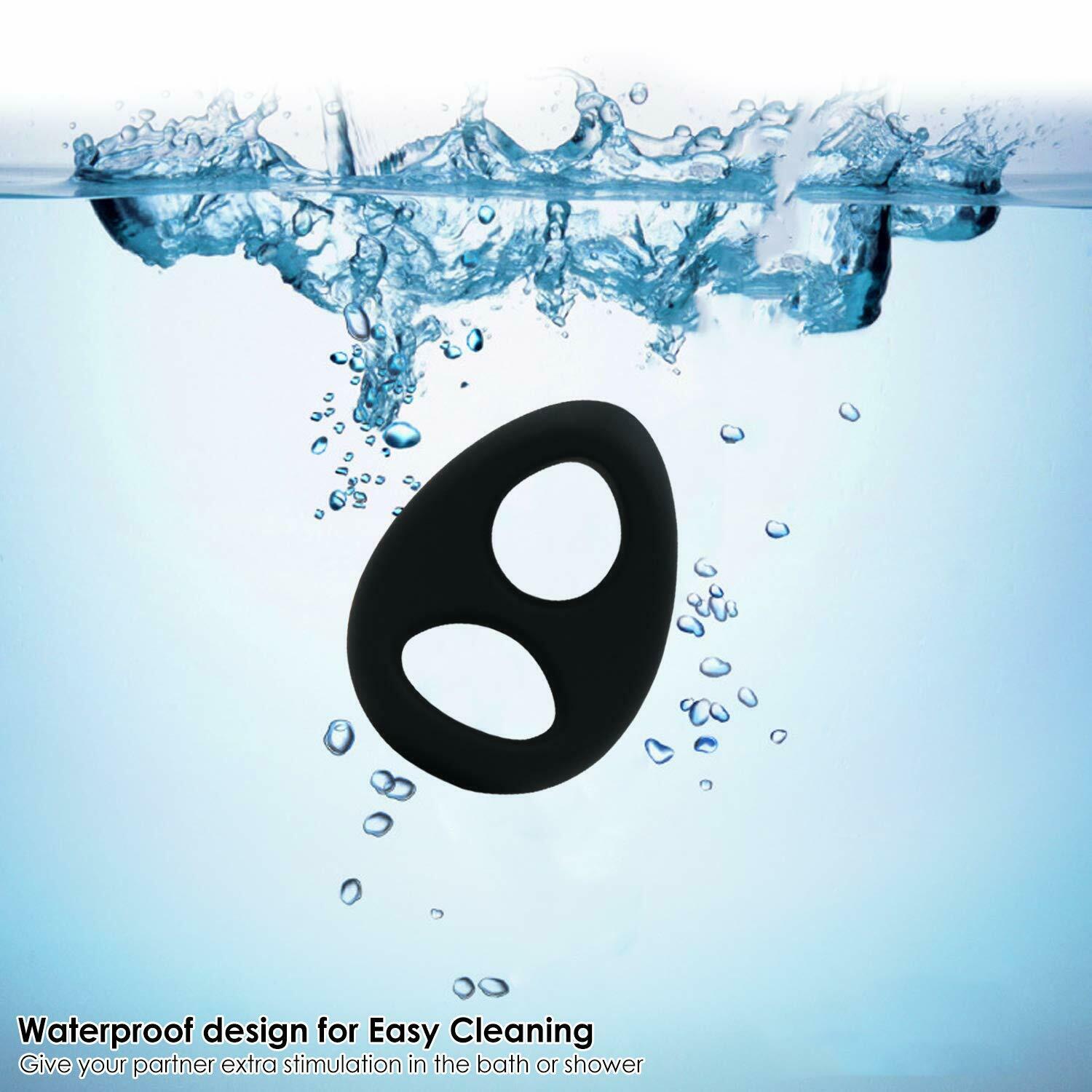 Double Cock Ring Ball Strap Penis Ring Longer Ejaculation Men Sex Toy - Adult Toys