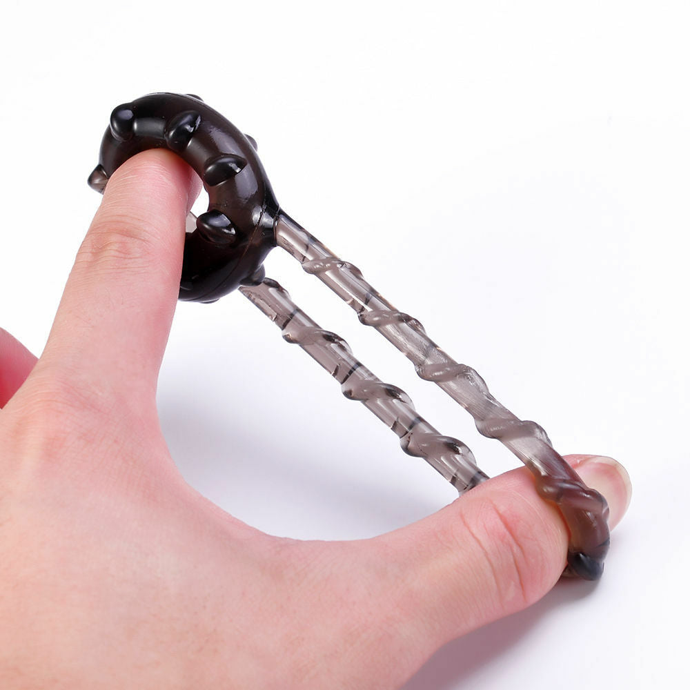 Soft Silicone Dual Cock Ring Time Delay Ejaculation Men Sex Toy - Adult Toys