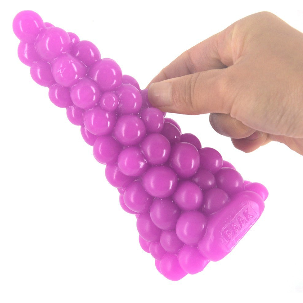 FAAK Grape Realistic Big Anal Plug Beads G-spot Clitoris Dildo Toy - Adult Toys