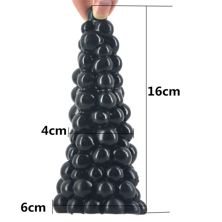 FAAK Grape Realistic Big Anal Plug Beads G-spot Clitoris Dildo Toy - Adult Toys
