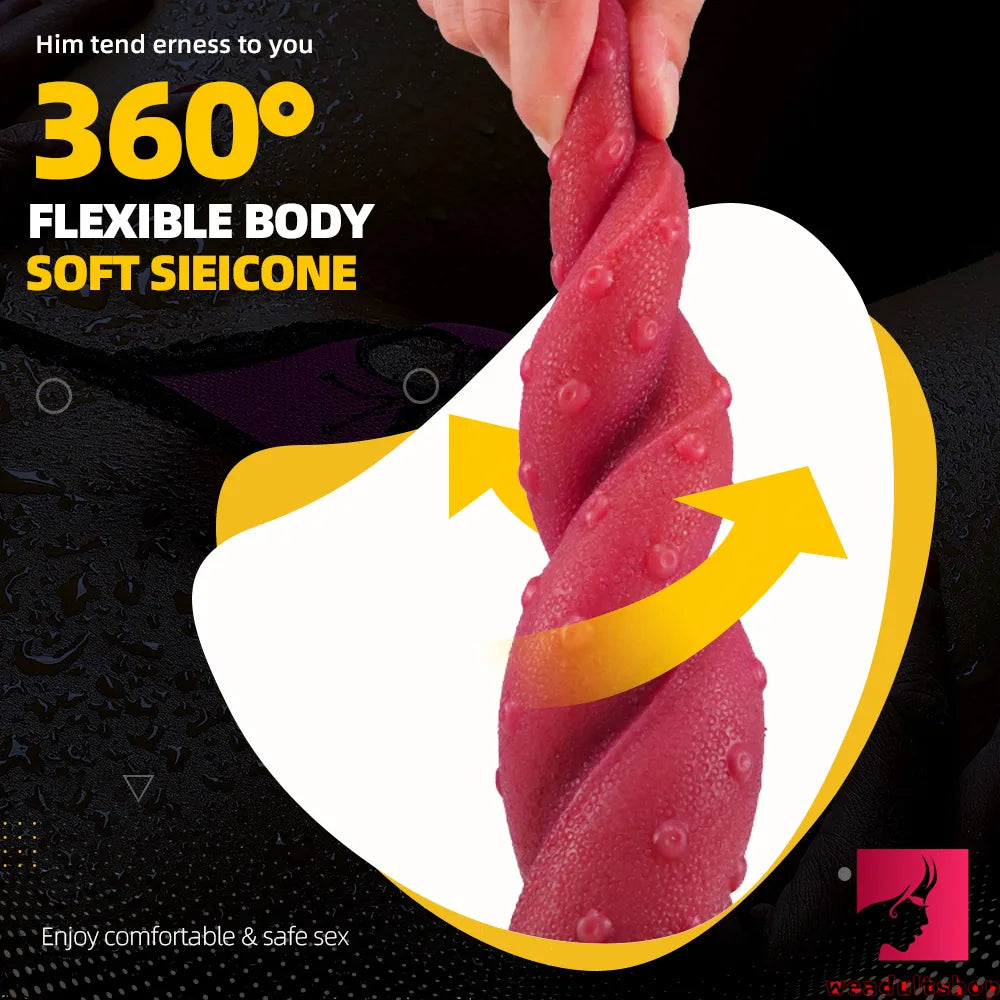 8.66in Fantasy Design Fire Flexible Fake Penis Dildo For Vagina