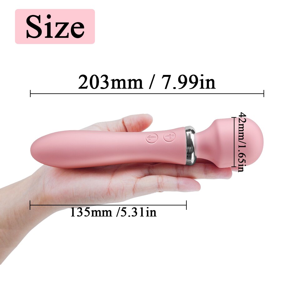Frequency Conversion Double-headed Shock AV Wand Vibrator Weadultshop