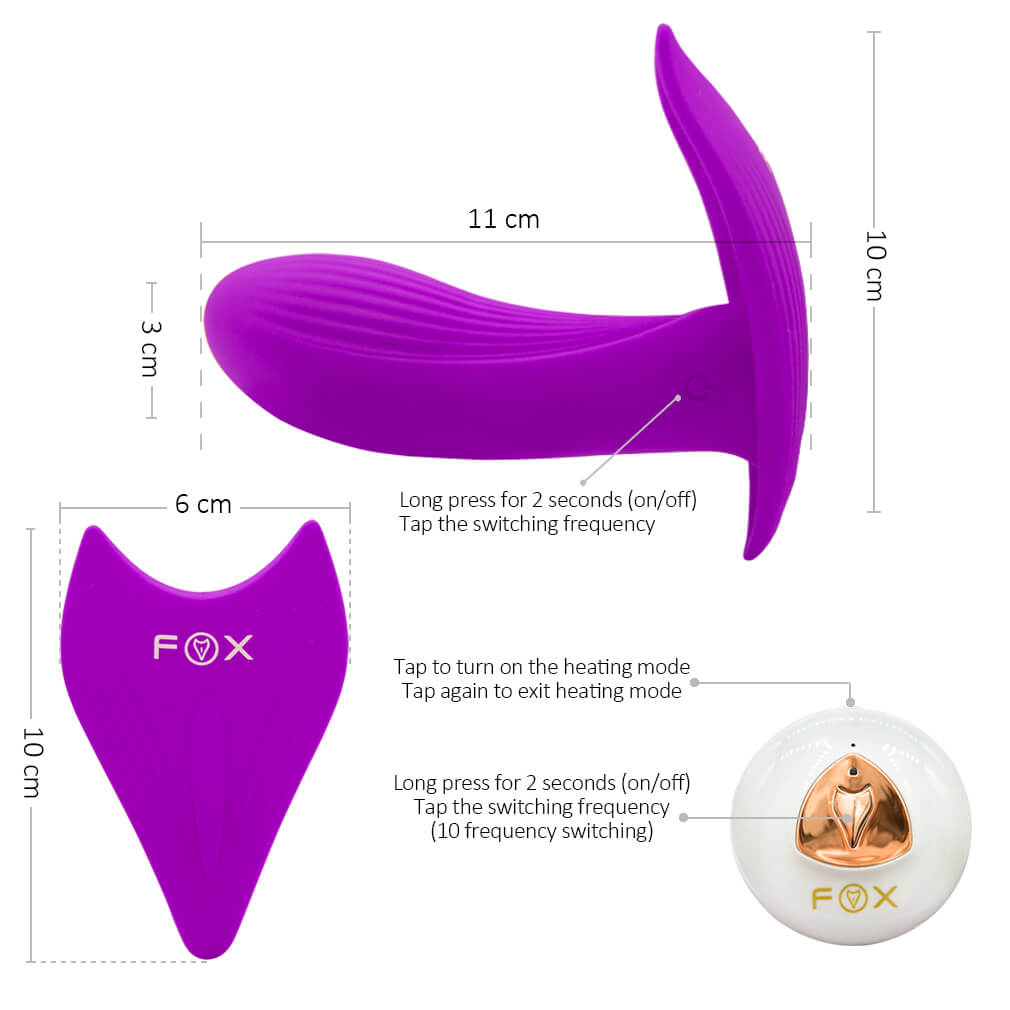 FOX Remote Control Dildo Vibrators Massage Vibrator - Adult Toys