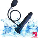8.85in Top Quality Black Inflatable Dildo With Suction Cup