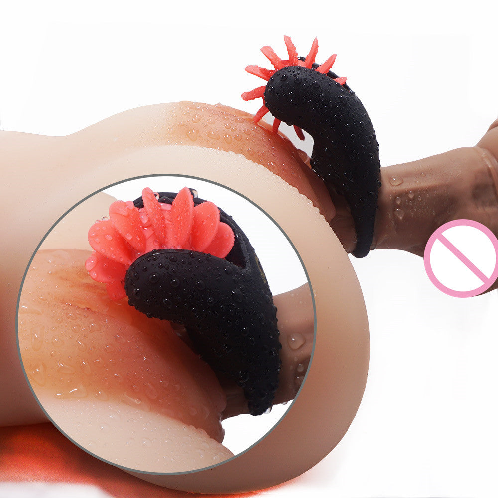 Otouch Penis Ring Electric Tongue Rotation Licking Pussy Massaging Toy - Adult Toys