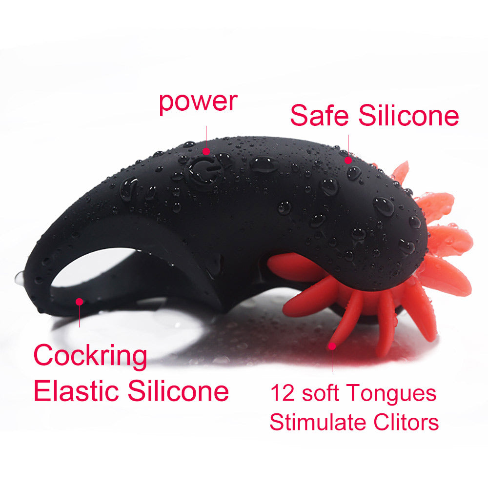 Otouch Penis Ring Electric Tongue Rotation Licking Pussy Massaging Toy - Adult Toys