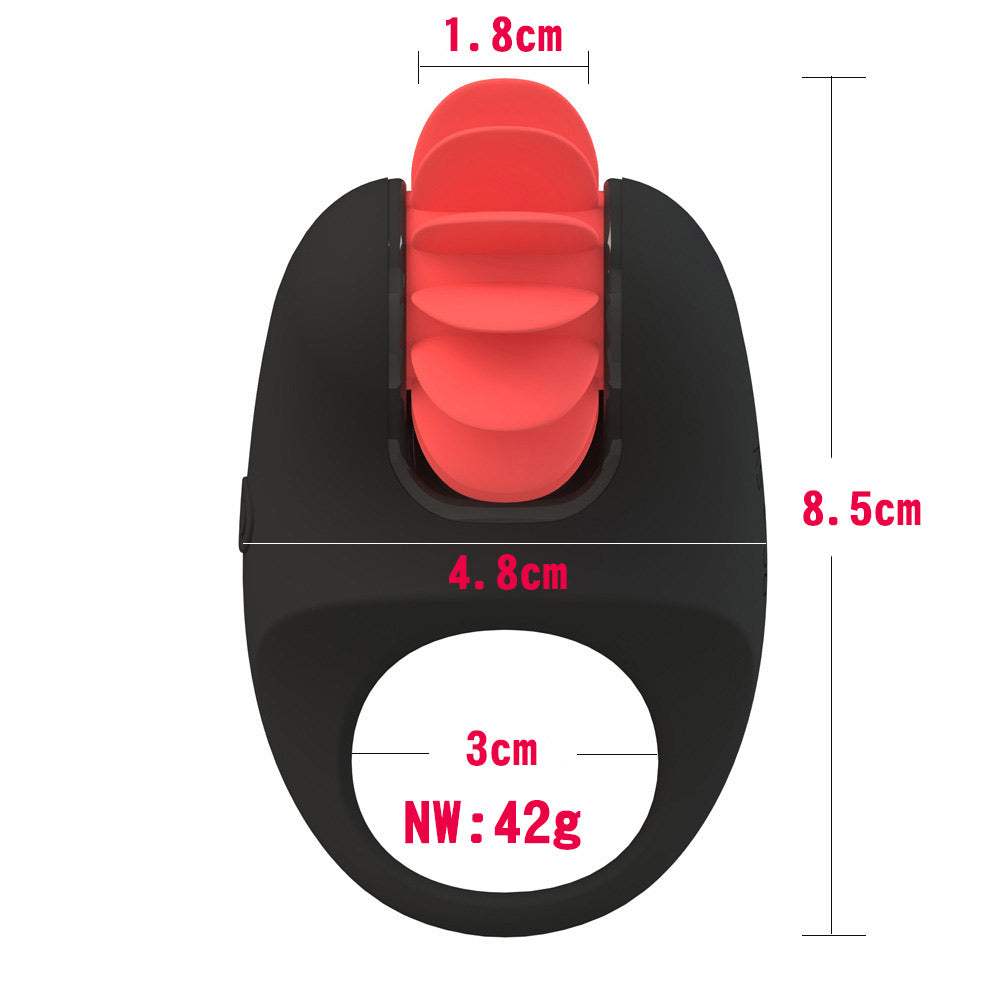Otouch Penis Ring Electric Tongue Rotation Licking Pussy Massaging Toy - Adult Toys