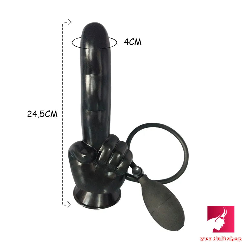 10.82in Finger Style Inflatable Dildo Lesbain Anal Love Sex Toy
