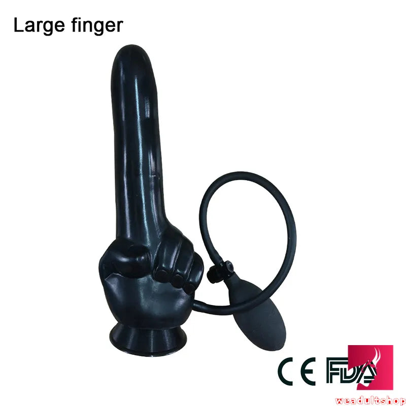 10.82in Finger Style Inflatable Dildo Lesbain Anal Love Sex Toy