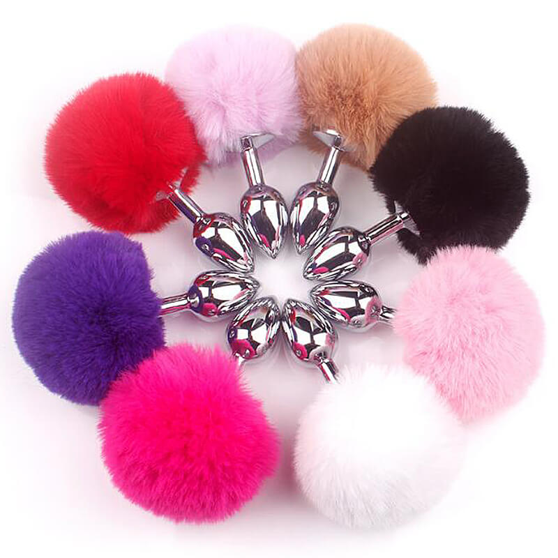 Smooth Bunny Tail Anal Fox Butt Plug Sex Toy weadultshop