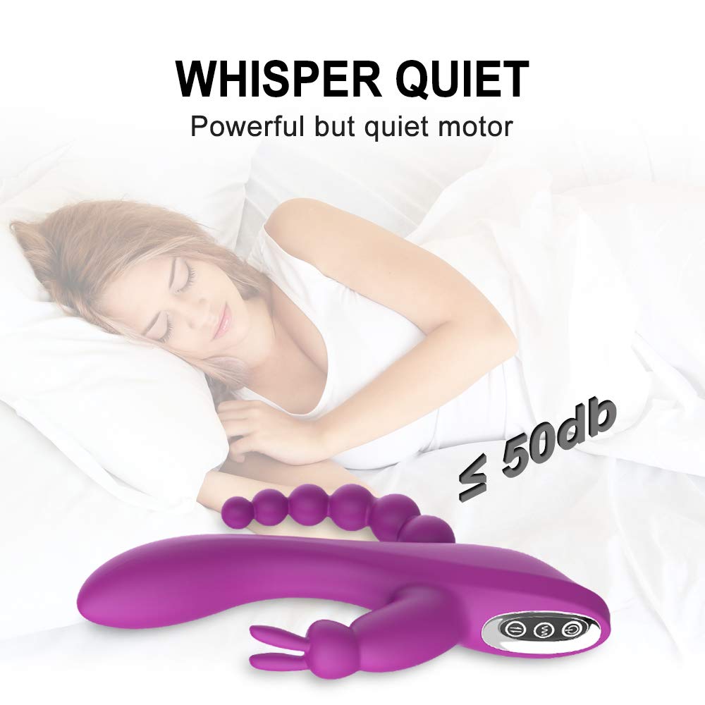 3In1 Massaging AV Wand Rabbit Vibrator With 6 Beads Female Toy - Adult Toys