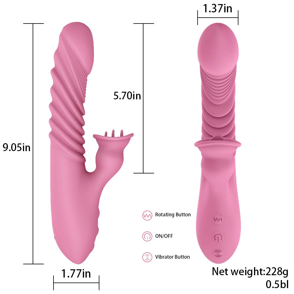 G-Spot Vibrator For Women Tongue Sucking Vibrating Dildo - Adult Toys
