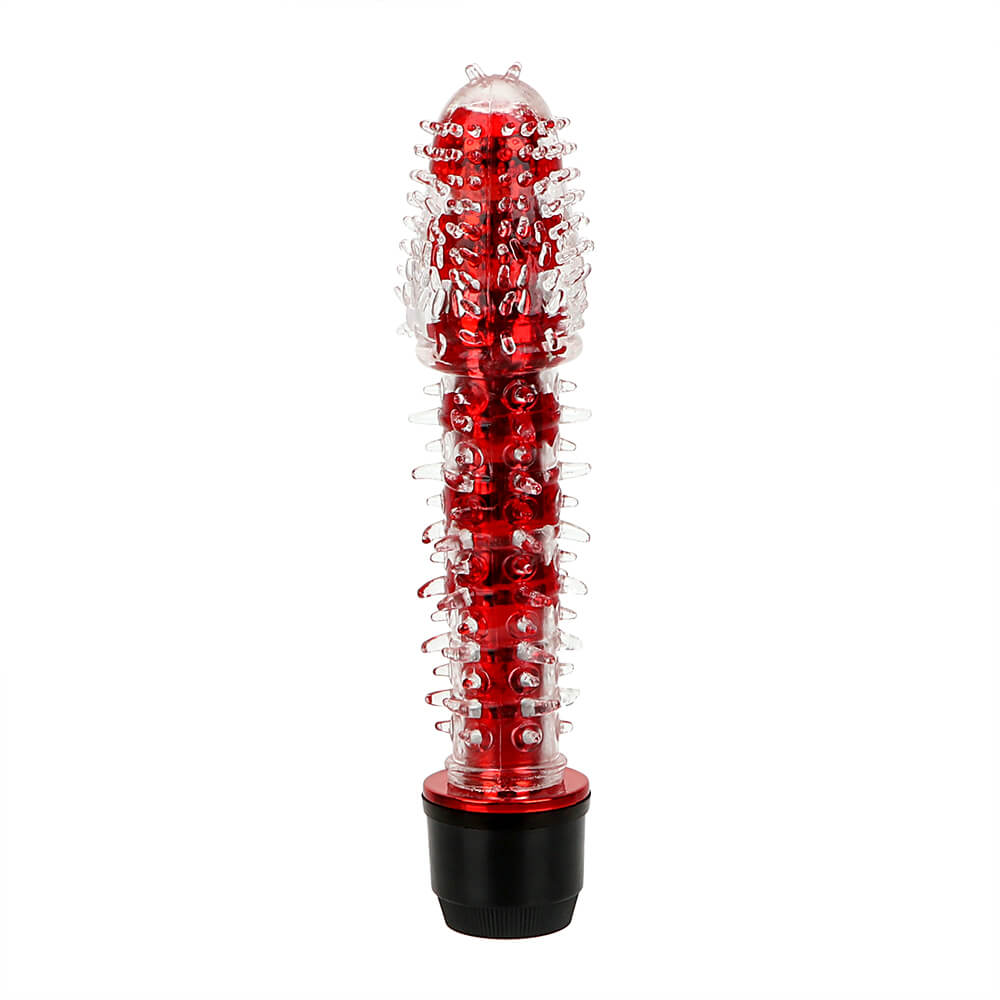 Crystal G-spot Clitoris Massage Vibrator With Soft Thorns AV Wand - Adult Toys