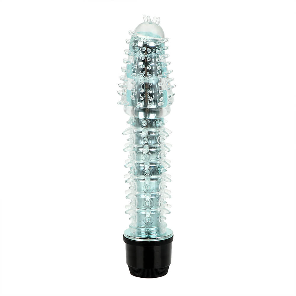 Crystal G-spot Clitoris Massage Vibrator With Soft Thorns AV Wand - Adult Toys