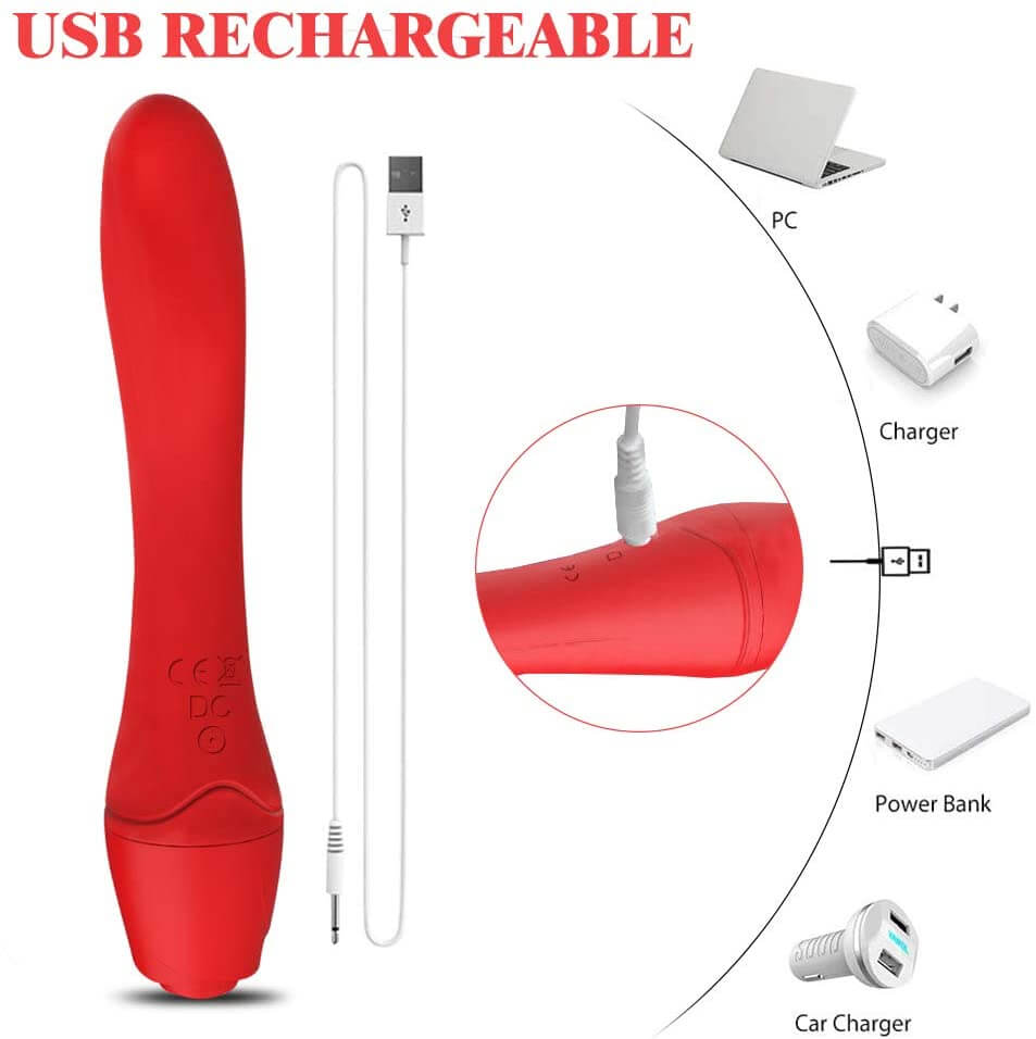Rose Red Heating Clitoris G Spot Vibrator For Women weadultshop