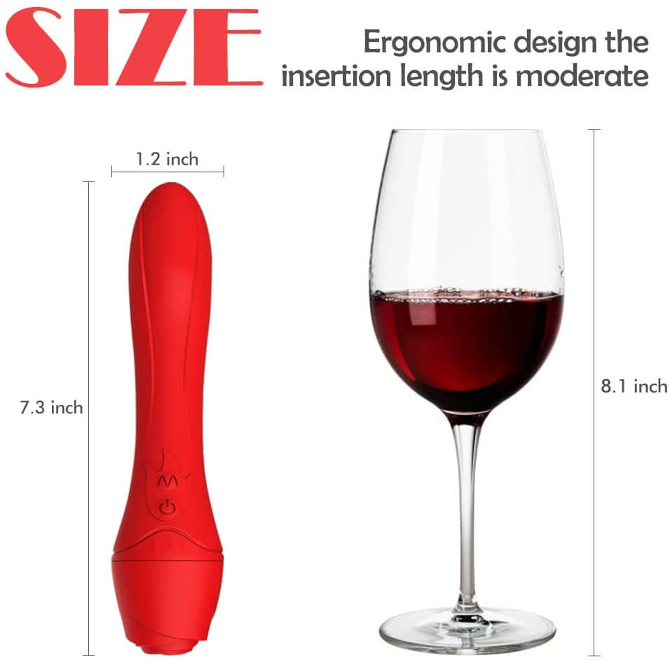 Rose Red Heating Clitoris G Spot Vibrator For Women weadultshop