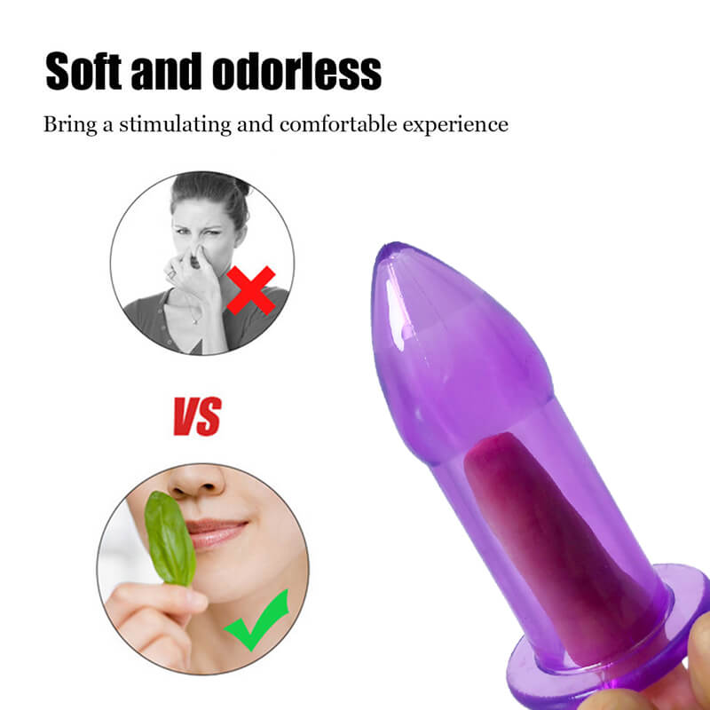 Soft Silicone 5 Size Hollow Butt Plug Anal Sex Toy Soft Silicone 5 Size Hollow Butt Plug Anal Sex Toy