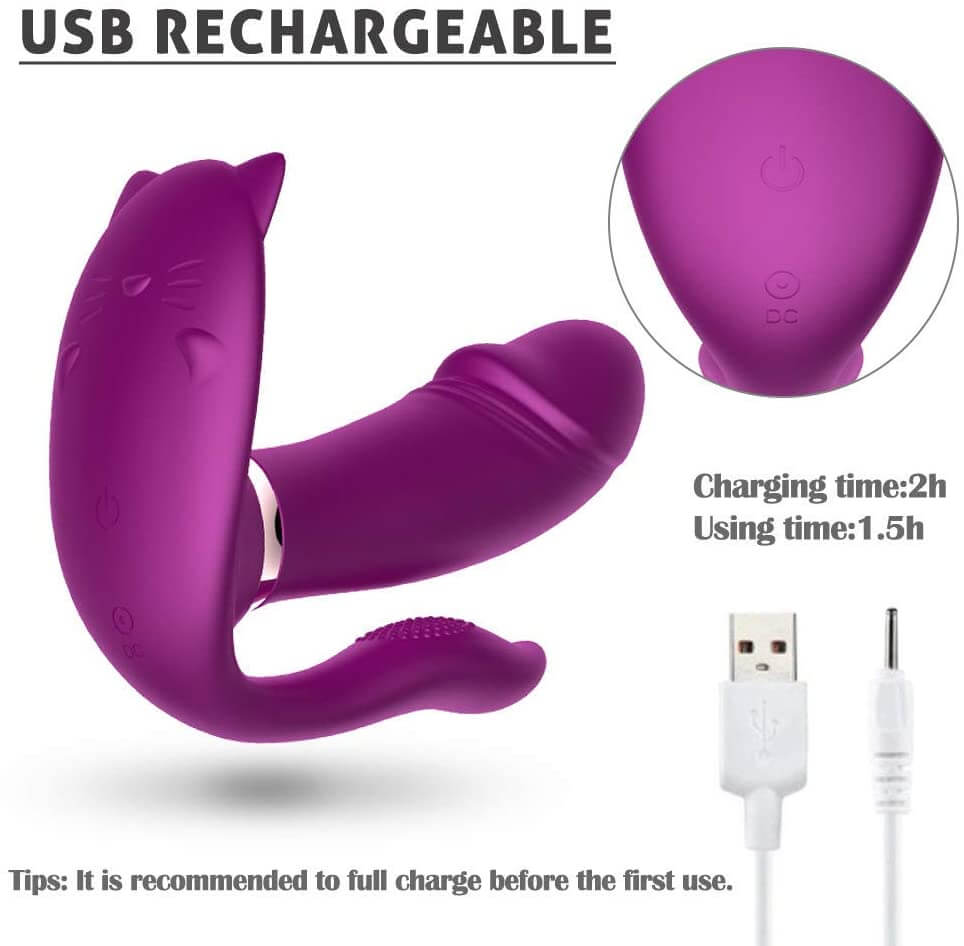 Remote Vibrator Heating Clitoris Dildo For Women - Adult Toys