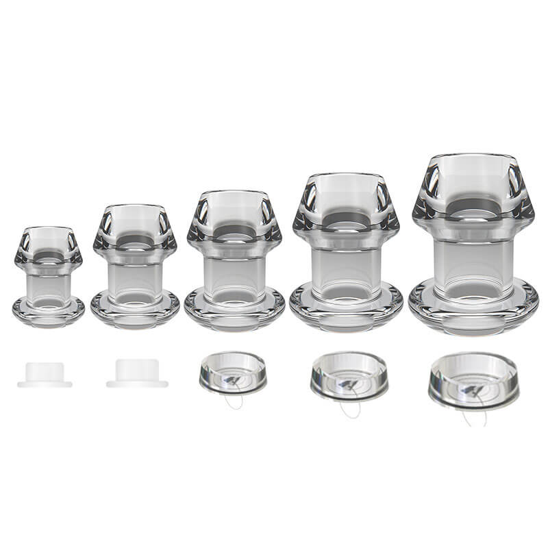 Transparent TPE Hollow Butt Plug For SM Fun Weadultshop