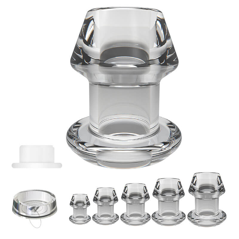 Transparent TPE Hollow Butt Plug For SM Fun Weadultshop