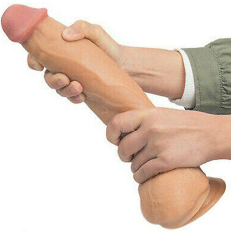 12 Inch Huge Dildo Powerful Suction Base Dong Soft Penis Toy - Adult Toys
