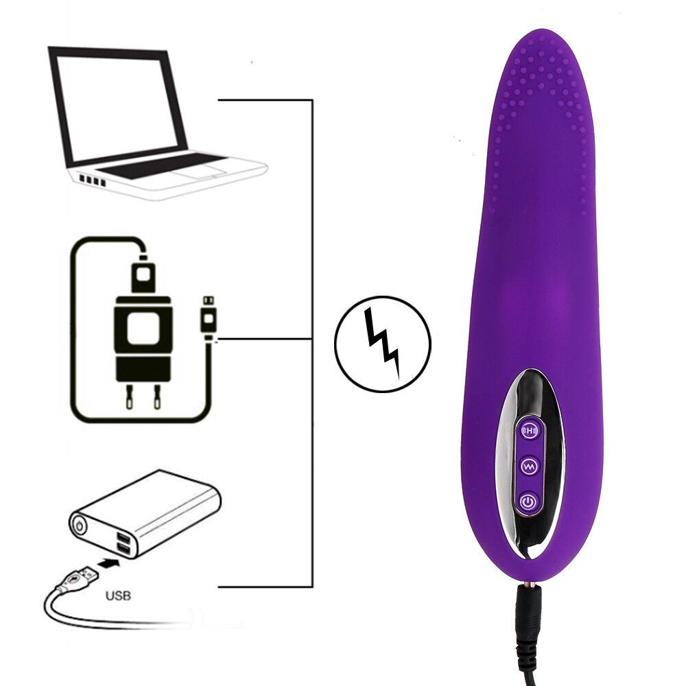 USB Charging Tongue Licking Oral Masturbation Vibrator