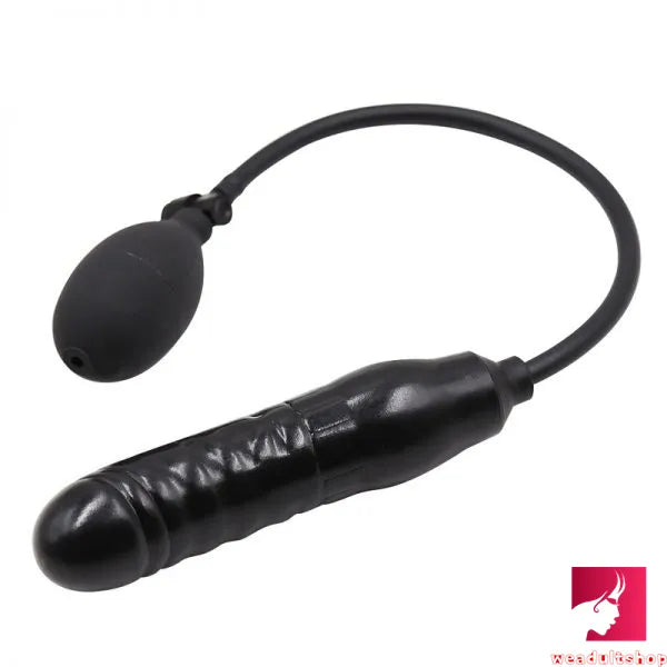6.49in Soft Realistic Inflatable Black Dildo Erotic Toy For Adults