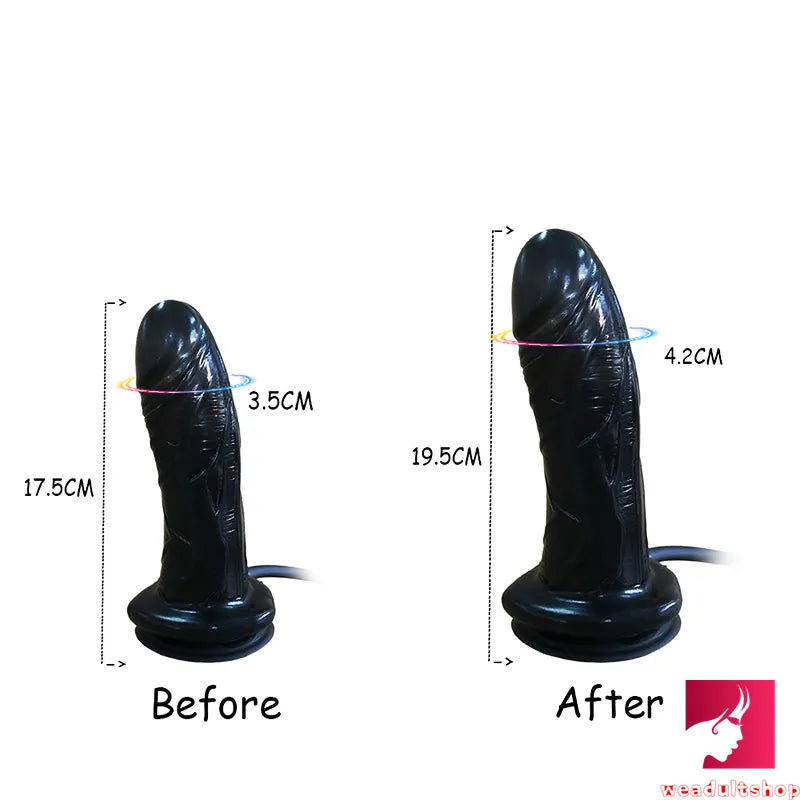 7.67in Real Feeling Inflatable Dildo With Sucker For Women