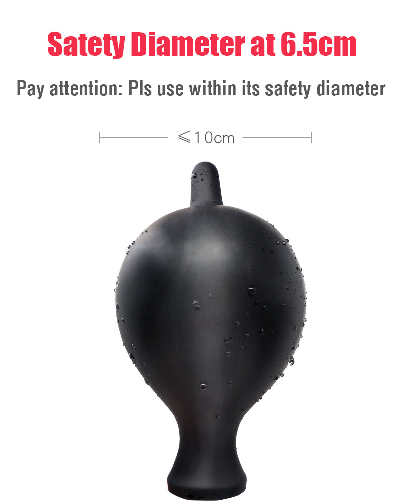 Vibration Inflatable Anal Plug Silicone Backyard Expansion SM Toy - Adult Toys
