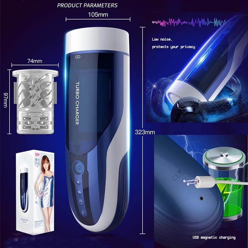 LETEN 4D Automatic Heating Piston Hands Free Masturbator - Adult Toys