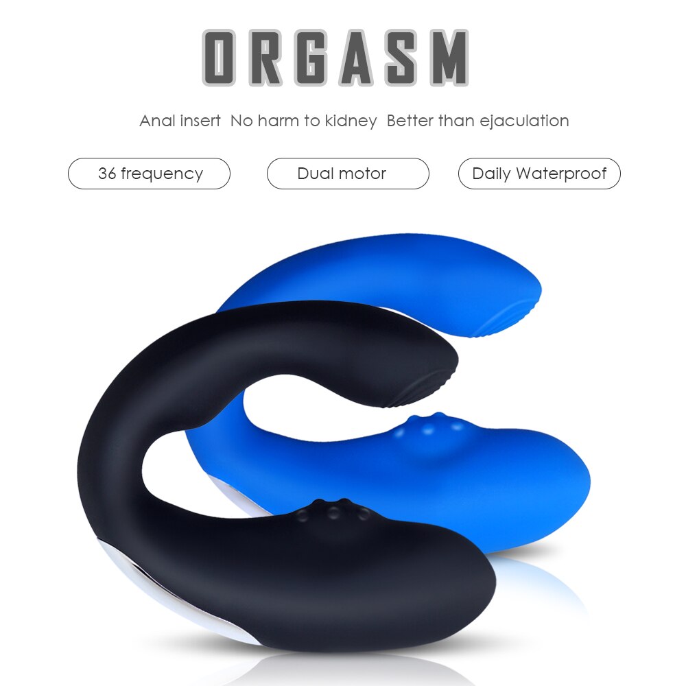 Flower Bud Bluebird Double Motor 36 Frequency Male Massager G-spot Vibrator Weadultshop