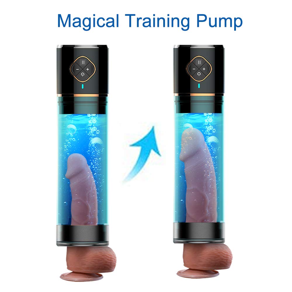 Rechargeable Penis Enlargement Male Masturbator Water Bath Air Vacuum Pump - Adult Toys