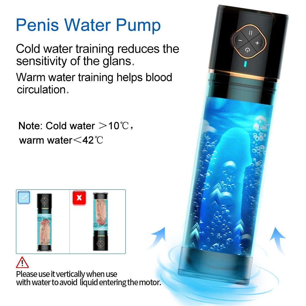 Rechargeable Penis Enlargement Male Masturbator Water Bath Air Vacuum Pump - Adult Toys