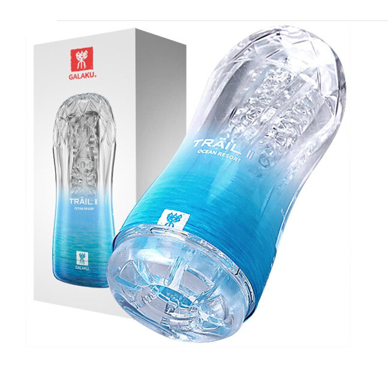 Transparent Endurance Exercise Vacuum Adult Male Masturbator - Adult Toys