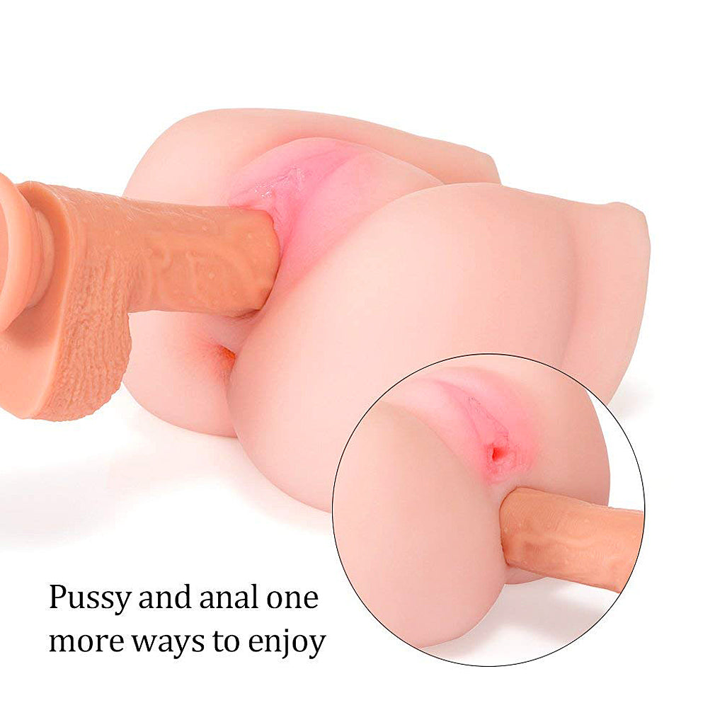 TPR Masturbator For Male 3D Realistic Big Ass Silicone Sex Dolls Vagina Pocket Pussy - Adult Toys